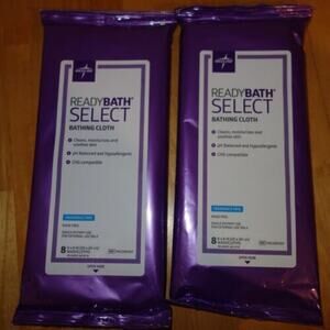 2 Packs Ready Bath Select Antibacterial Bathing Cloth 8 Per Pack Fragrance Free